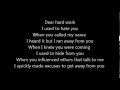 Dear Hard Work (Lyrics) Dear Hard Work (Lyrics)