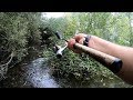 Pesca Mixta cucharilla y seca con buldo en un tramo de río muy salvaje