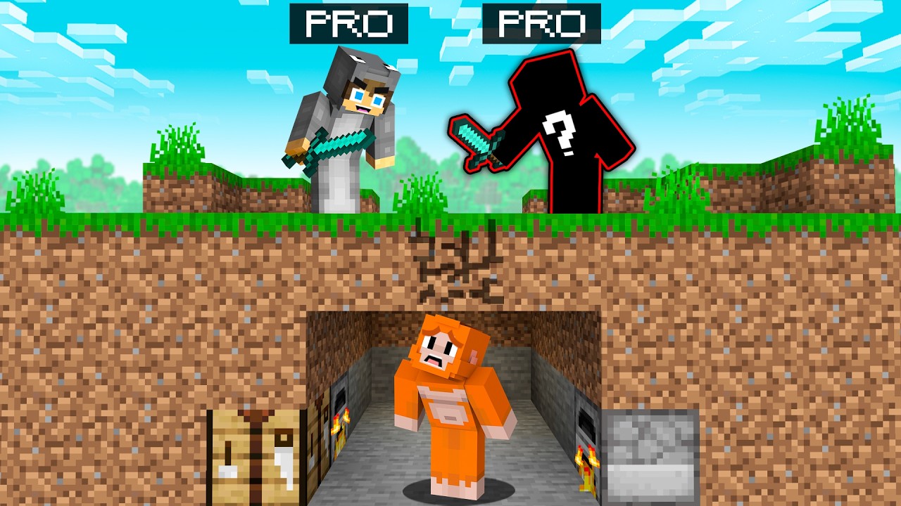 Minecraft Manhunt vs 2 PROS