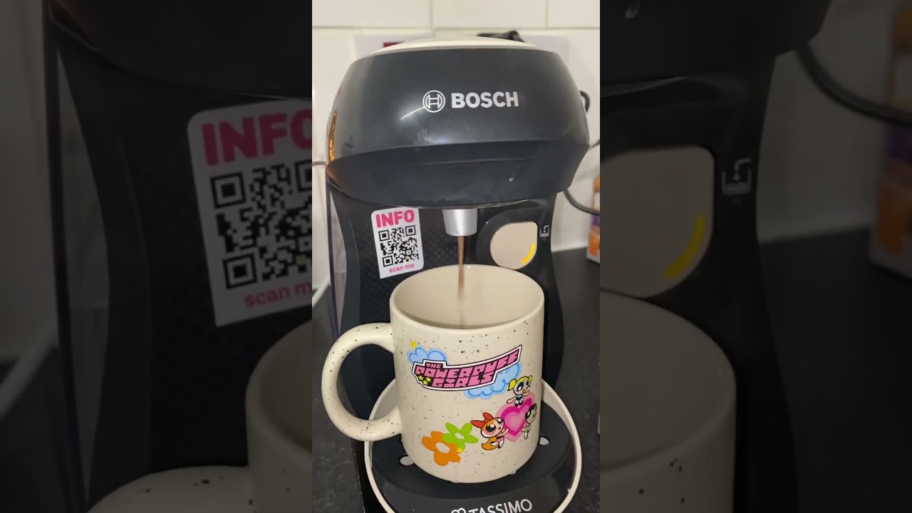 How to make Milka hot chocolate in a Bosch happy tassimo coffee machine 