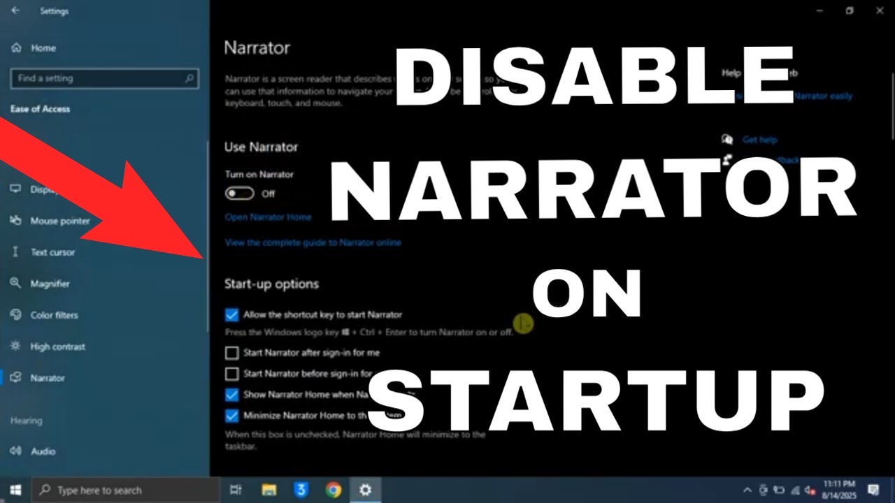 How to Disable Microsoft Narrator on Start Up (3 Easy Ways!)