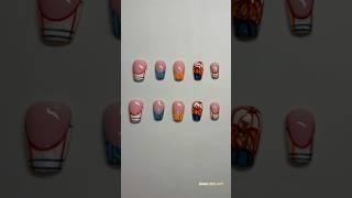 Short Coffin Autumn Nail Set 🍂🍁🥮 (Subscribe for more)