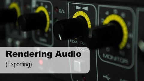 How to Render (Export) a Narration Track in Reaper