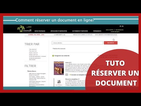 TUTORIEL : réserver un document sur notre site des médiathèques | MEDIATHEQUES PLAINE COMMUNE