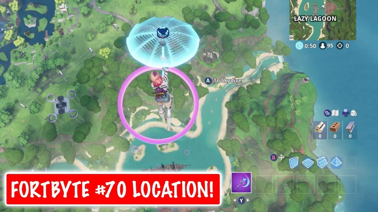 FORTBYTE 70 LOCATION GUIDE! Skydiving through the rings ...