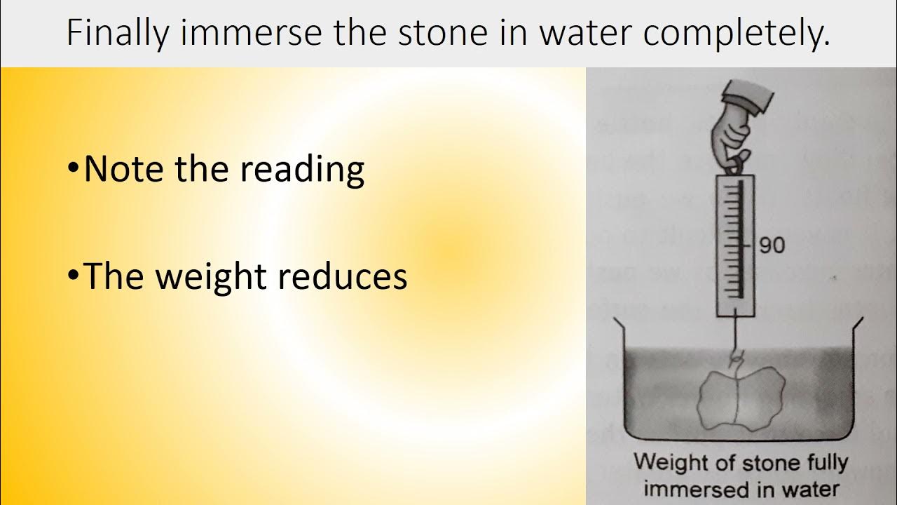 11 Activity on Buoyancy force with stone and spring balance YouTube