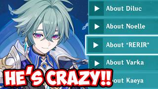 LOHEN Talks About RERIR, VARKA, DILUC & Others Genshin Impact 6.6 LUNA VII Voicelines