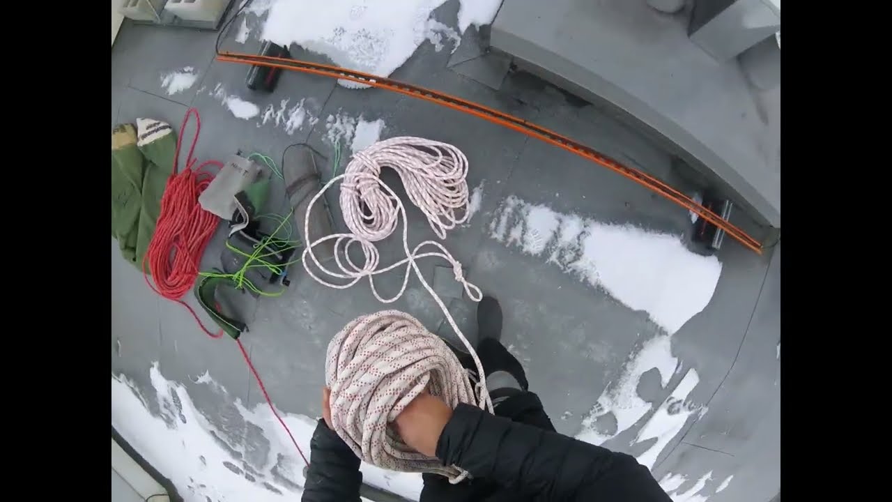 Rigging for inspection, Rope access 2024 Vancouver BC.