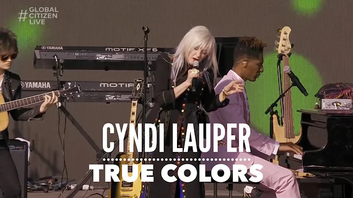 Cyndi Lauper  True Colors with Jon Batiste at Glob...