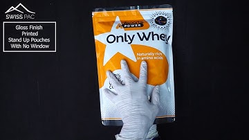 Gloss finish printed Stand Up Pouches With No window