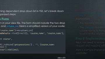 Creating Dependent Drop Down Lists in Yii2