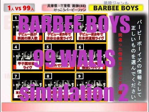 【99人の壁・予想問題2　ジャンル:BARBEE BOYS】バービーの正しい情報を選べ
