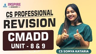 CS Professional CMADD Lec 5 | Detailed Revision + Amendment Batch | Dec 25 | CS Somya Kataria