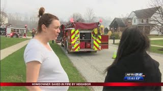 Pregnant woman saves her neighbor from burning home
