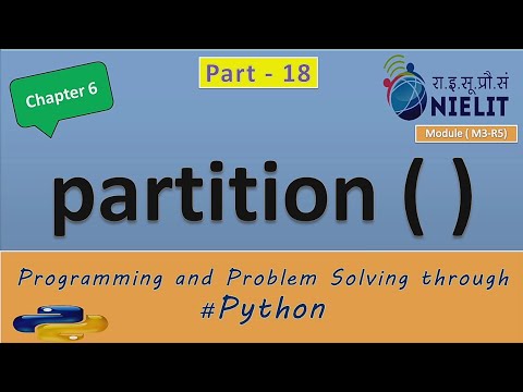 #18 #olevel #ALevel #Chapter6 #function partition () function on #string in hindi with example