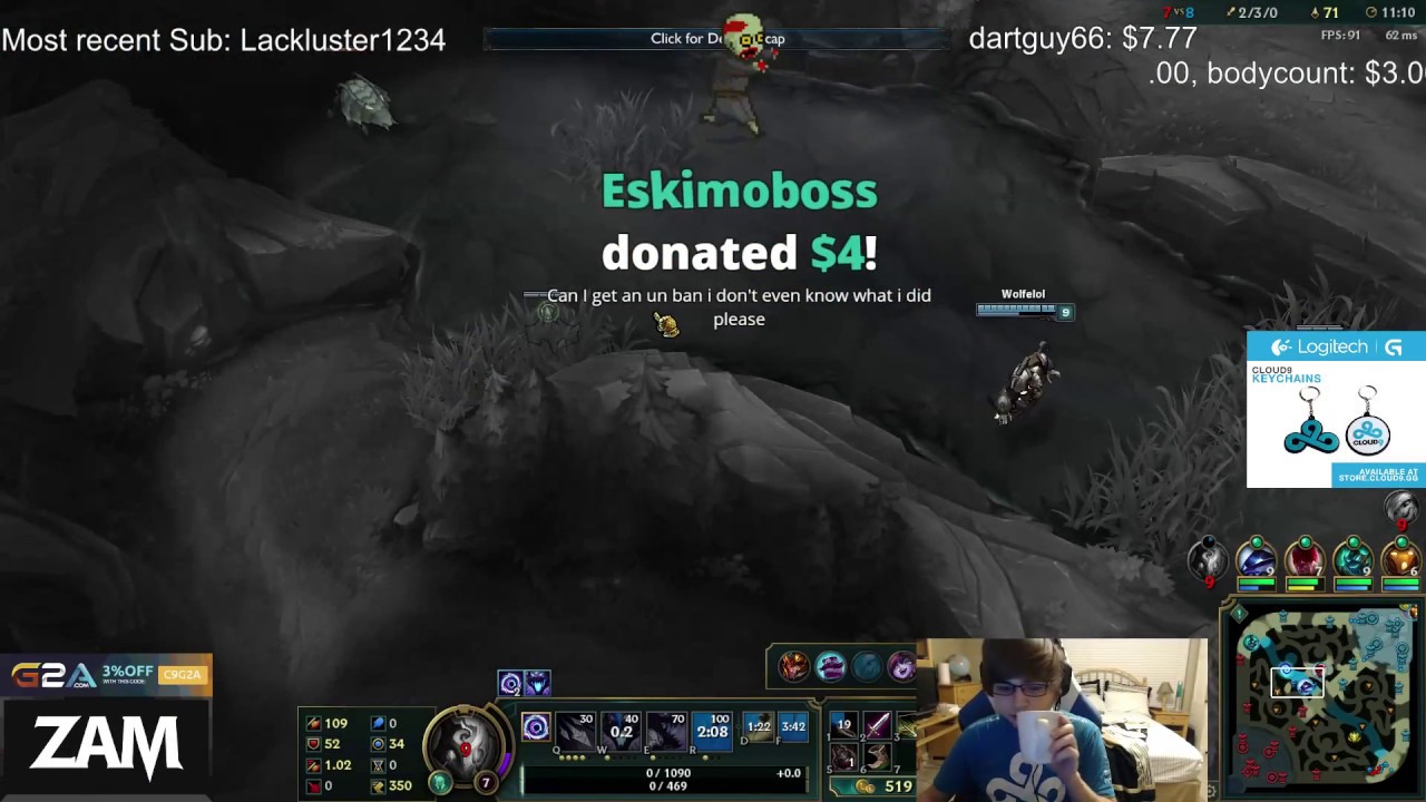 C9 Sneaky | Kindred vs Tristana | Full Game | November 1st, 2015