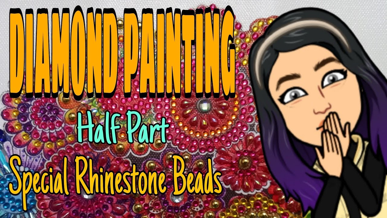 DIAMOND PAINTING | HALF PART | PARTIAL DRILL with SPECIAL RHINESTONE BEADS