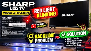 Sharp TV MODEL  LC 40LE265M  Red Light Blinking Repair | Backlight OK, Software Programming Solution screenshot 4