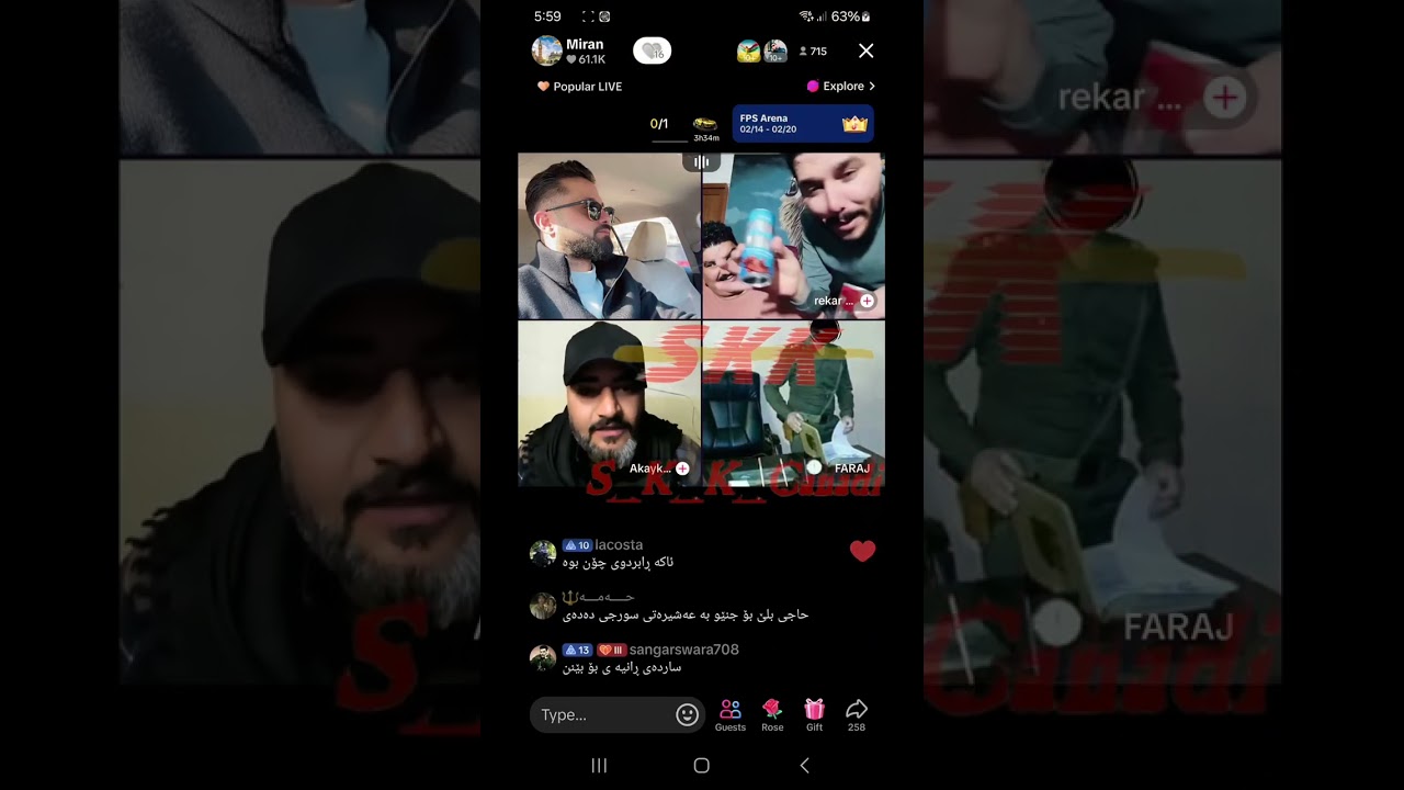 خۆشتری لایڤ سۆنەتاقانە و فەرەج و دانای چنارۆک 😂😂😂تاکۆتای بینەربن....