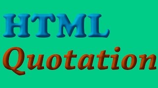 06 HTML Quotation