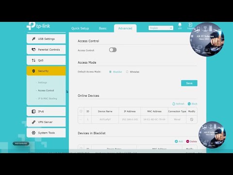 TP-Link Archer Access Control _ MAC Address filtering settings (Allow or Block users)