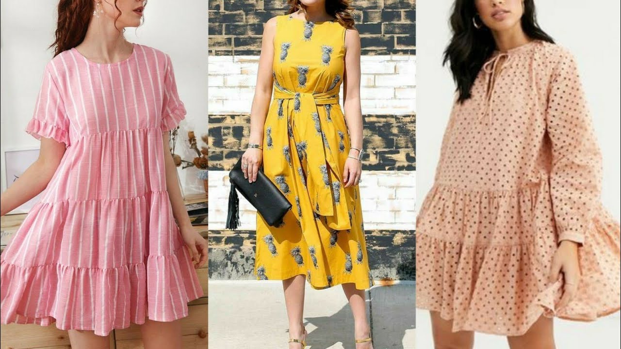 latest fashionable casual skater dresses collection 2022 for women & girls