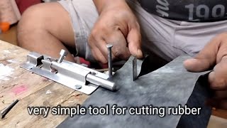 Make a simple tool for cutting rubber