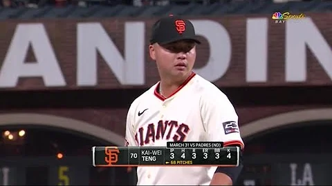 鄧愷威 vs 華盛頓國民 3.1局好投highlight  | 20240408 Kai-Wei Teng vs Washington Nationals - 天天要聞