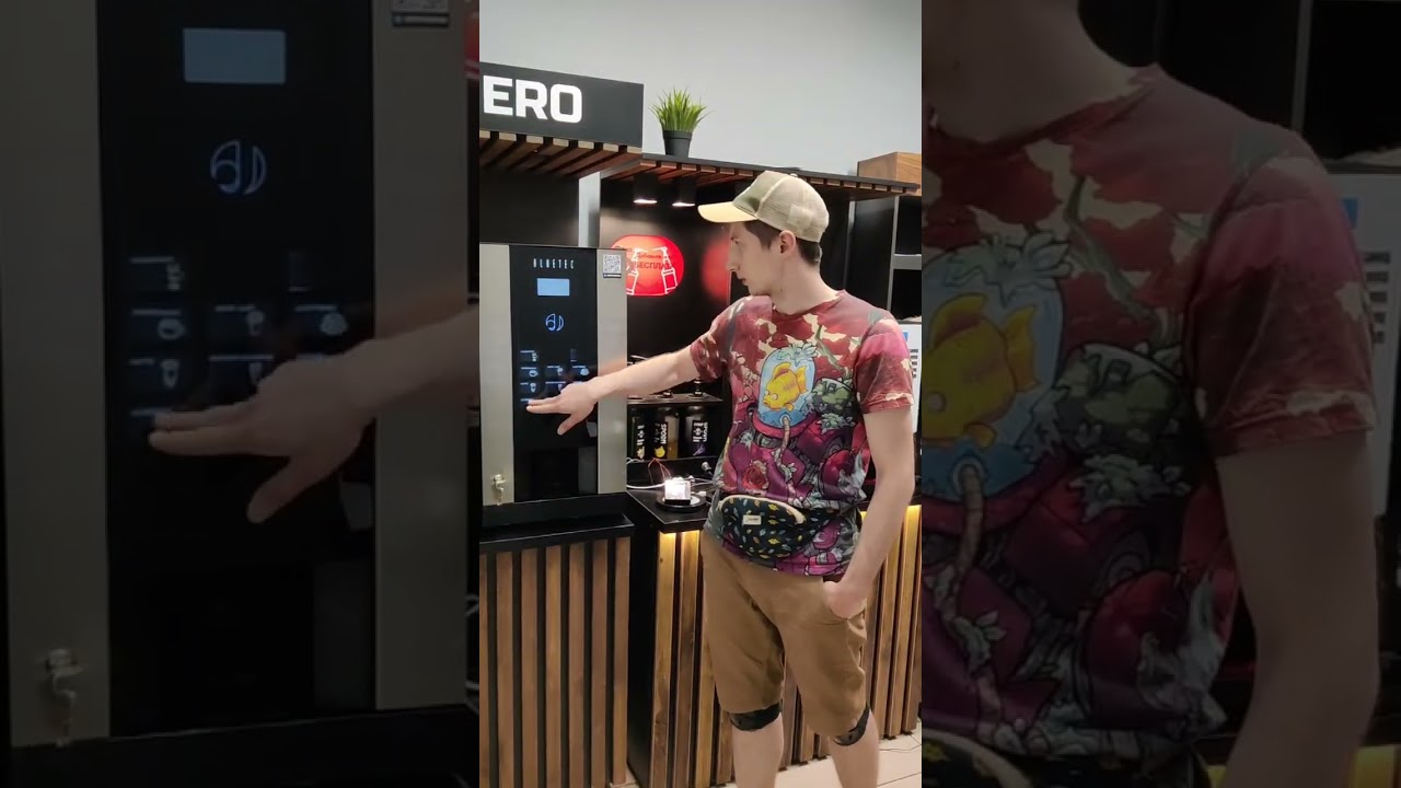 Диспенсер стаканов + кофемашина с датчиком стакана