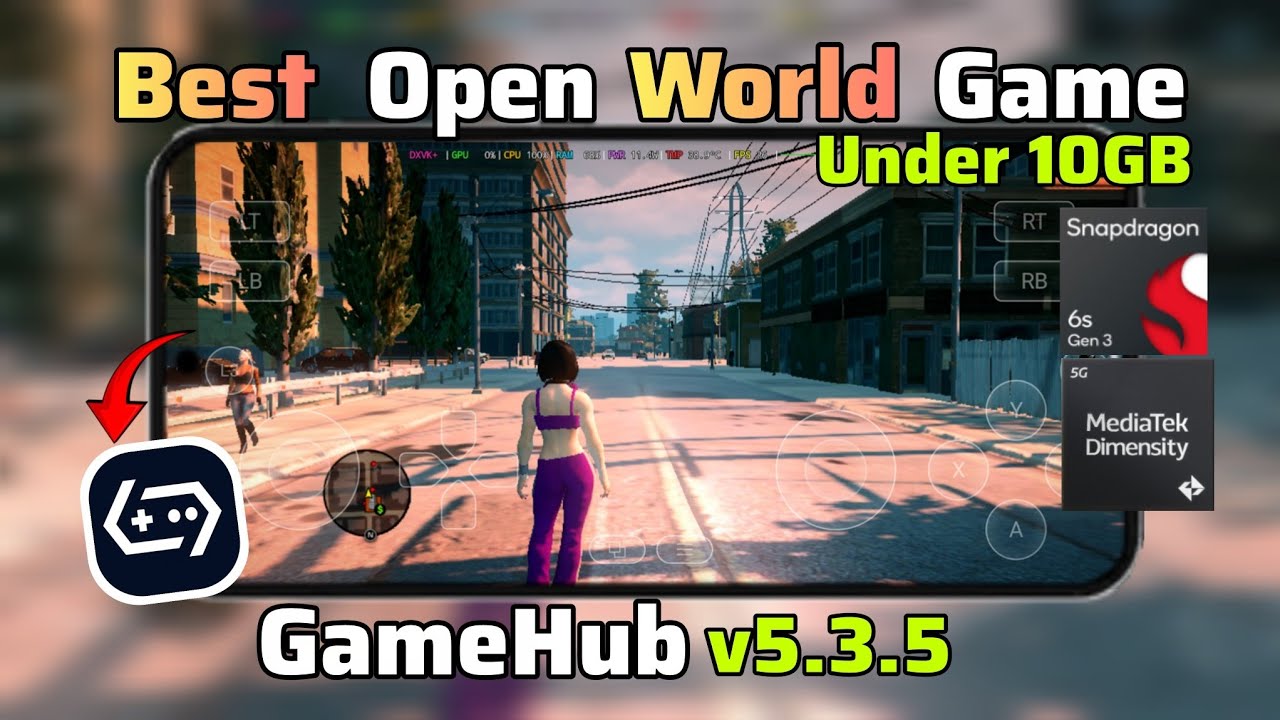 Best Open World Game Under 10GB on Android | GameHub v5.3.5 Gameplay