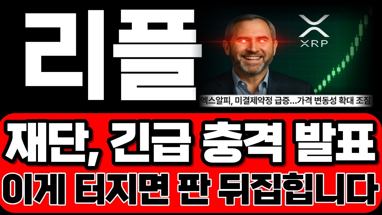 [리플코인 전망] 재단, 긴급 충격 발표! 이거 터지면 판 완전히 뒤집힙니다 *홀더 필수시청* #리플