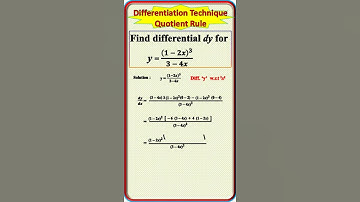 Differentiation Technique | Quotient Rule | Special Problem
