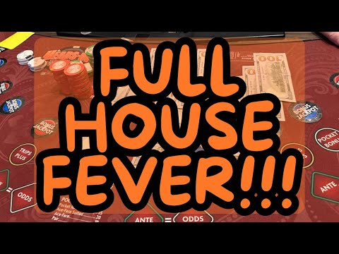 HEADS UP HOLD u0027EM (ULTIMATE TEXAS HOLD u0027EM) in LAS VEGAS! FULL HOUSE FEVER!! #lasvegas  #poker