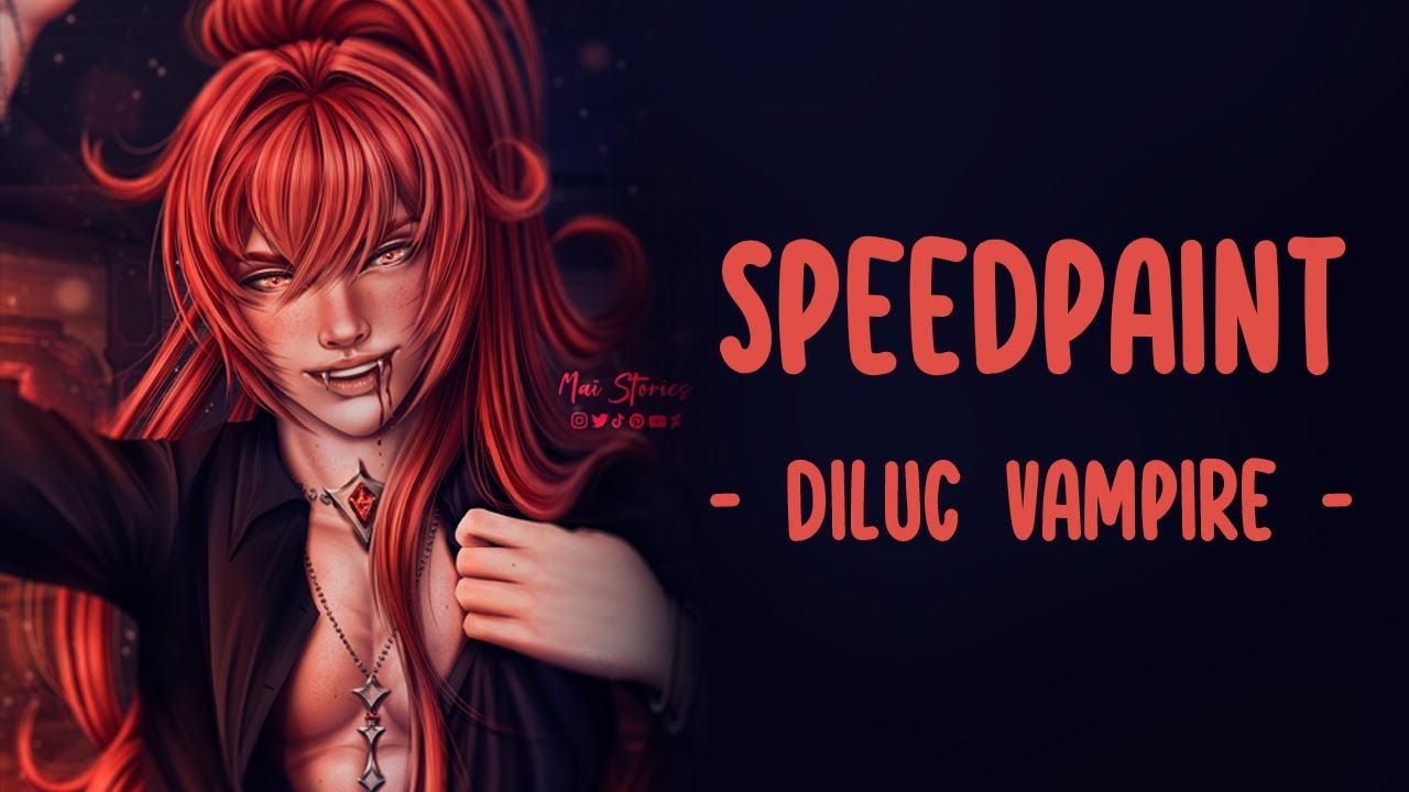 Diluc Vampire - Speedpaint [Photoshop] - YouTube