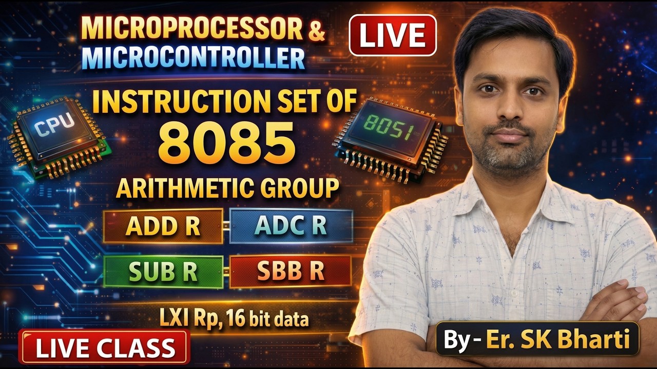 8085 INSTRUCTON SET  | Microprocessor & Microcontroller | Live Class Part-14| Diploma | SBTE Bihar