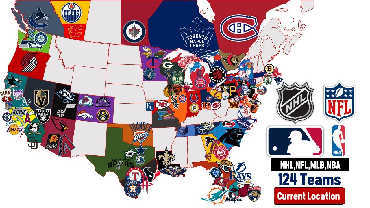 NHL, NFL, NBA, MLB Team Locations 2025: Where They Play Now