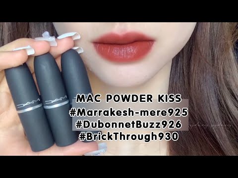 Video Swatch MAC Powder Kiss Lipstick #Marrakesh-mere925... - youtube