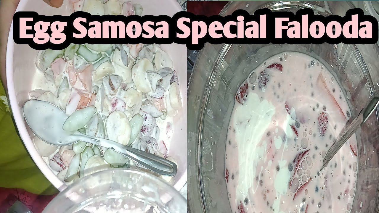 Egg Samosa special falooda Hashmeen Qureshi vlog