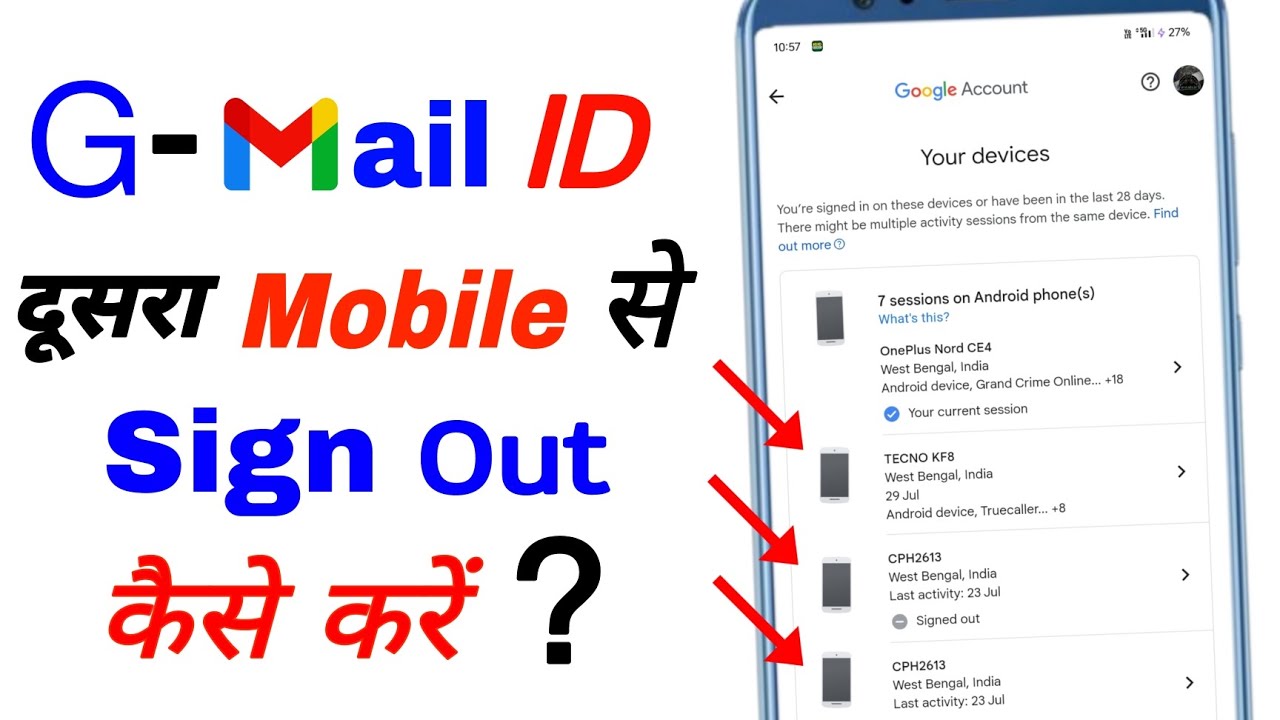 Apne Gmail Ko Dusra Mobile Se Kaise Hataye Sign Out Gmail Gmail ID Apne Gmail Ko Dusra Mobile Se Kaise Hataye Sign Out Gmail Gmail ID