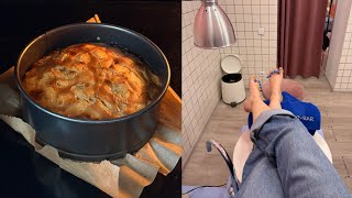 картинка: Vlog: делаю педикюр, пеку шарлотку и дегустирую офигенную ряженку🍐