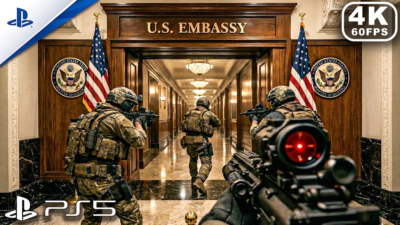 U.S Embassy Under ATTACK | Ultra Realistic Gameplay (4K 60FPS HDR) | Call of Duty Modern Warfare