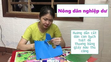 Nông dân nghiệp dư  | Hướng dẫn cắt dán con bạch tuột dễ thương bằng giấy màu thủ công