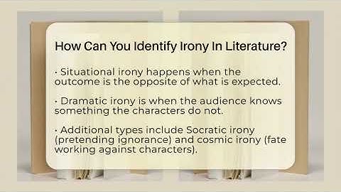 How Can You Identify Irony In Literature? - The Prose Path