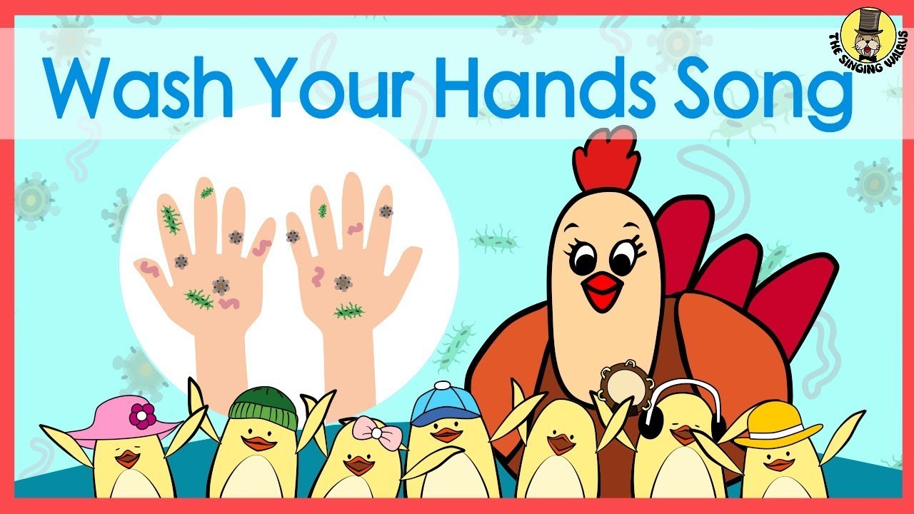Wash Your Hands Song  Music for Kids  The Singing Walrus