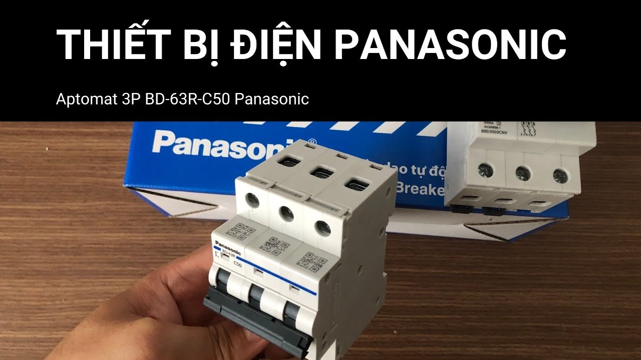 Aptomat Chống Giật Panasonic 50A MCB BD-63R |... - youtube