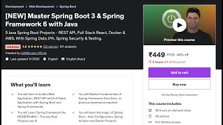 Master Spring and Spring Boot with 10 Projects - New Course