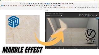 Marble effect in Vray for Sketchup.