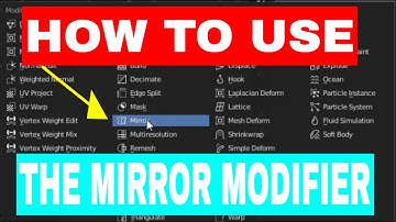 How to use the Mirror Modifier in Blender 2.8!