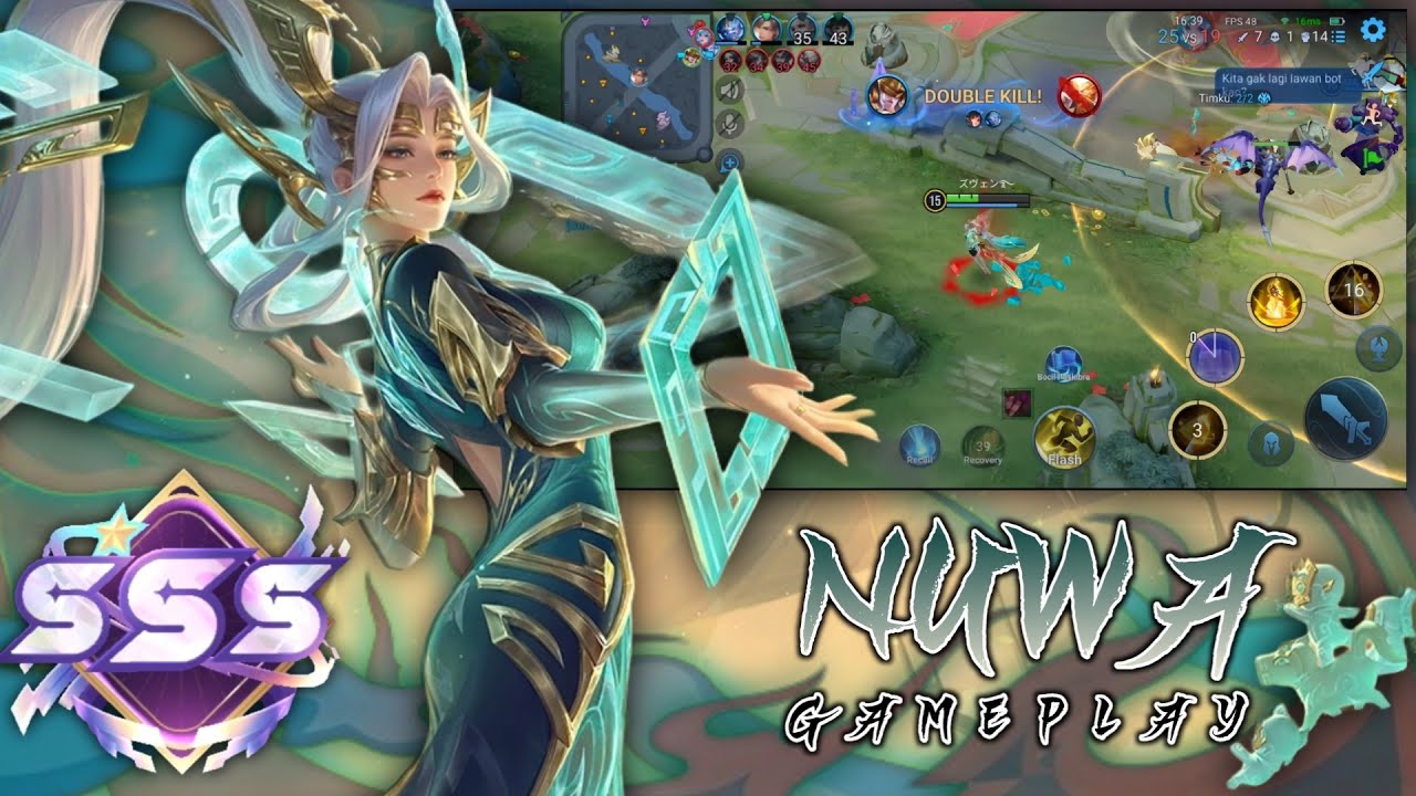 GAMEPLAY NUWA MID LANE BEST CC MAGE DAMAGE | Honor Of Kings