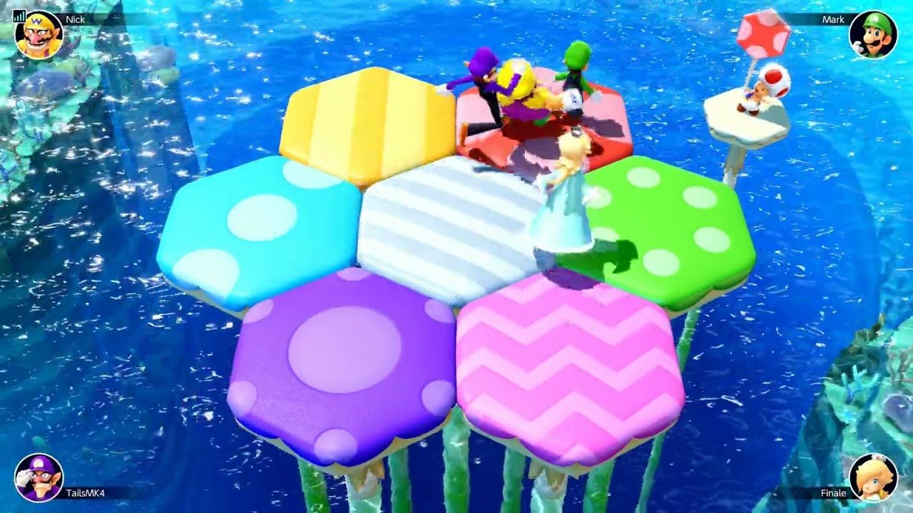 Mario Party Superstars minigame: Mushroom Mix-Up 4 player Netplay 60fps